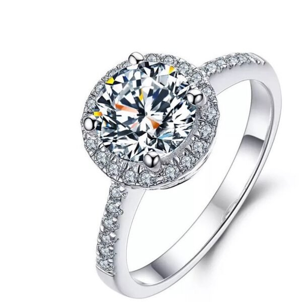 Moissanite Sienna Halo Three-Quarter Coverage Lab Diamond Ring (1 ct. tw.)